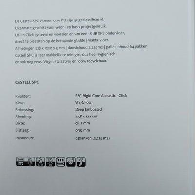 142m2 pvc click €19,95 p.m2 met 18db onderlaag