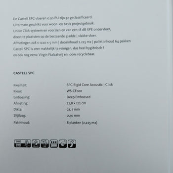 142m2 pvc click €19,95 per m2 met 18db onderlaag