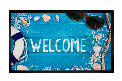 45x75 deurmat welcome scrapwood hamat