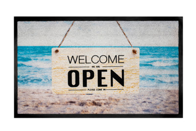 45x75 deurmat We are open hamat