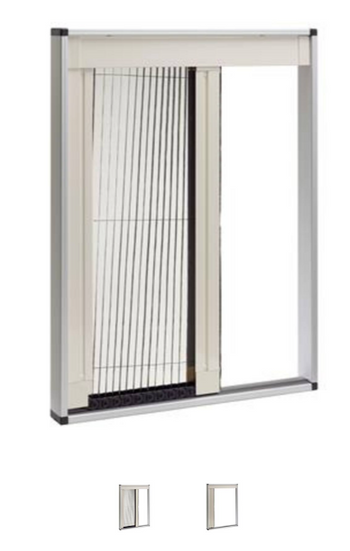 WEPRO Linate Plissédeur 1100x2241/2270mm RAL9001