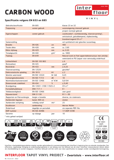 120x400 interfloor carbon wood 256 (vak 10 )