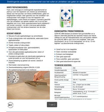 UZIN-NC 888 Sneldrogende plamuur 4,5kg