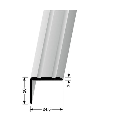 KÜBERIT 235 SK Hoekprofiel F16 Zwart 300cm