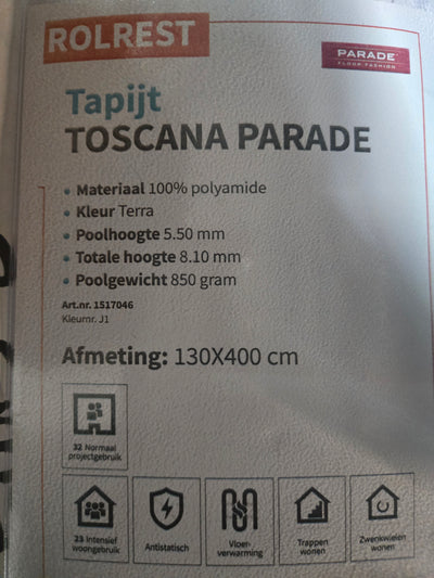 130x400 tapijt parade toscana terra