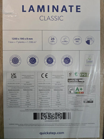 7,98m2 quickstep laminaat classic midnight oak naturel 509