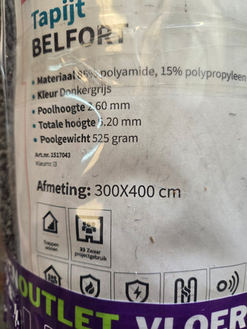 300x400 tapijt belfort donkergrijs C153/6
