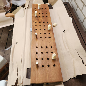 Teak houten kapstok 90 x 20 cm