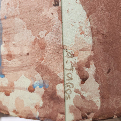 Teak houten poot met lampen kap