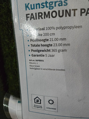 1200x200 Kunstgras fairmount park C120/8