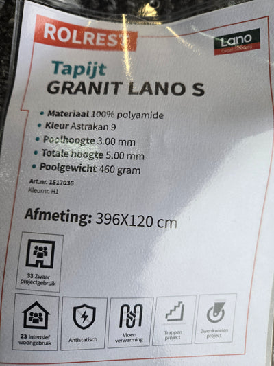 120x396 tapijt lano granit