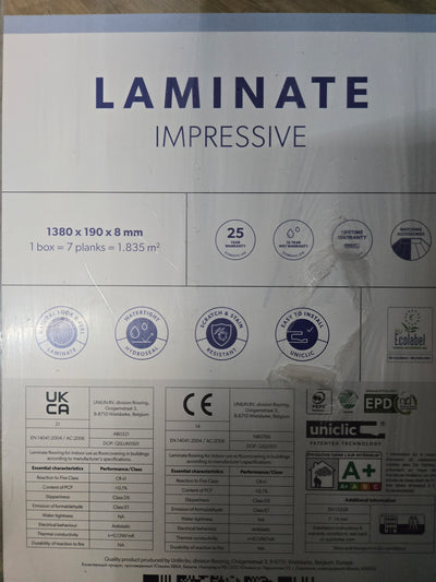 12,85m2 laminaat quickstep oak grey 507