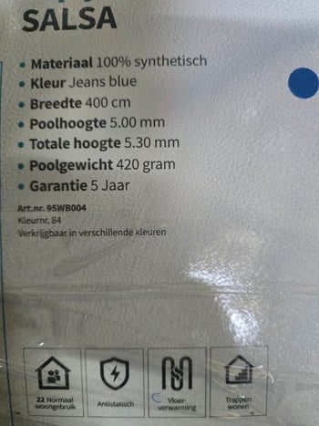 230x400 tapijt naaldvilt blue C86/8