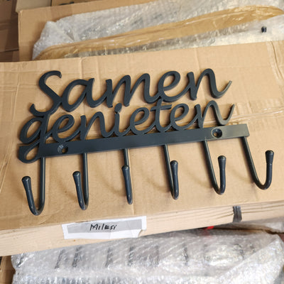 Kapstok samen genieten 30 x 20 cm