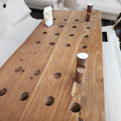 Teak houten kapstok 90 x 20 cm