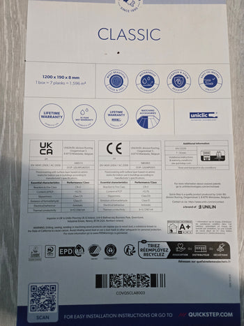 9,57 m2 laminaat quickstep clasic